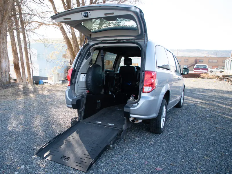 Basin Medical wheelchair-accessible van with its ramp lowered